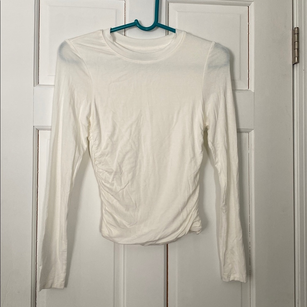 White Fitted Lulus Long Sleeve Shirt